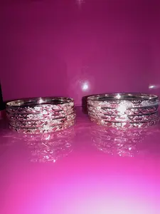 SILVER BANGLE SET