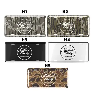 Camo Nuthin Fancy Collection License Plate, BottomlandOld School CamoBlackWhite Camo License Plate, Year Plates Car Tag, Gift for him, Gift for her