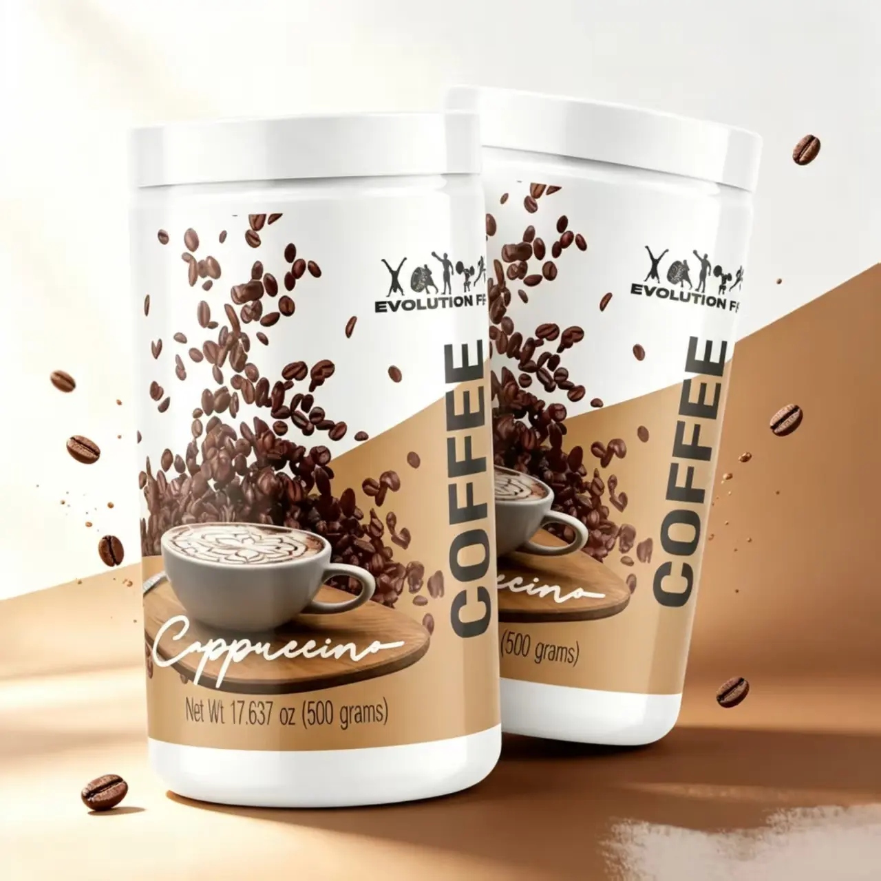 Evolution Coffee Cappuccino Flavor Creamy Beverage with L-Carnitine, Vitamin-Infused Dietary Supplement for Health & Wellness