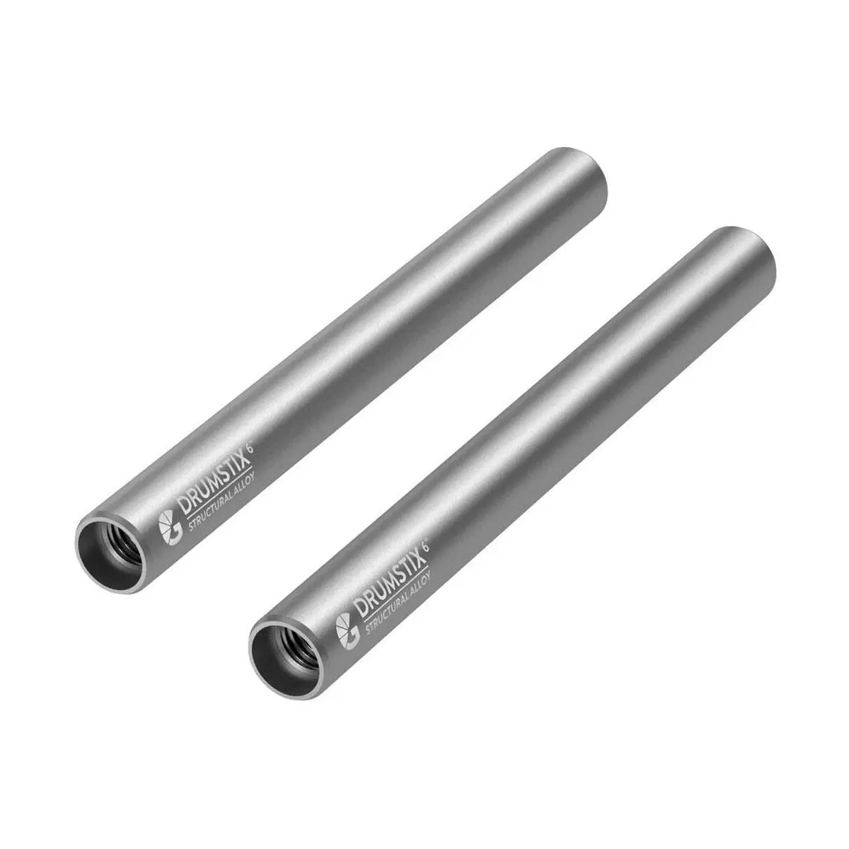 Bright Tangerine Drumstix 15mm Structural Alloy Threaded Rod, 6", Pair