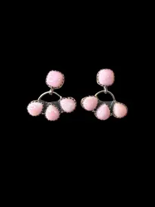 Handcrafted Pink Conch Drop Earrings