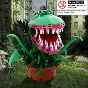 Moc 342pcs Mysterious Plant Carnivorous Pot Building Blocks Set, creative building block, Kids Educational Horror Toy & Desk Decoration, Perfect Gift for Ages 6+ Building Block Sets