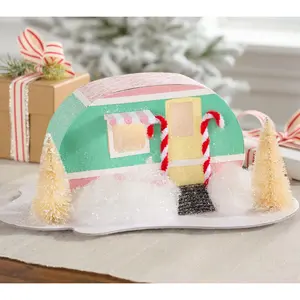 Kringle Express Illuminated Paper Candy Camper