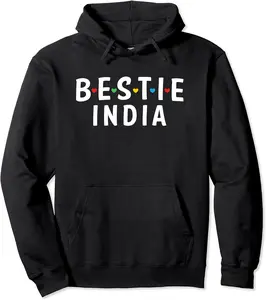 Bestie India Name, Bestie Squad Design Best Friend India Pullover Hoodie - Jenniferlau Shop 34B0BVC16BXM