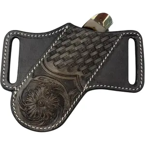 Knife Sheath, Leather Knife Sheath for Belt, Pocket Knife Holster Pouch, Folding Knife Holster