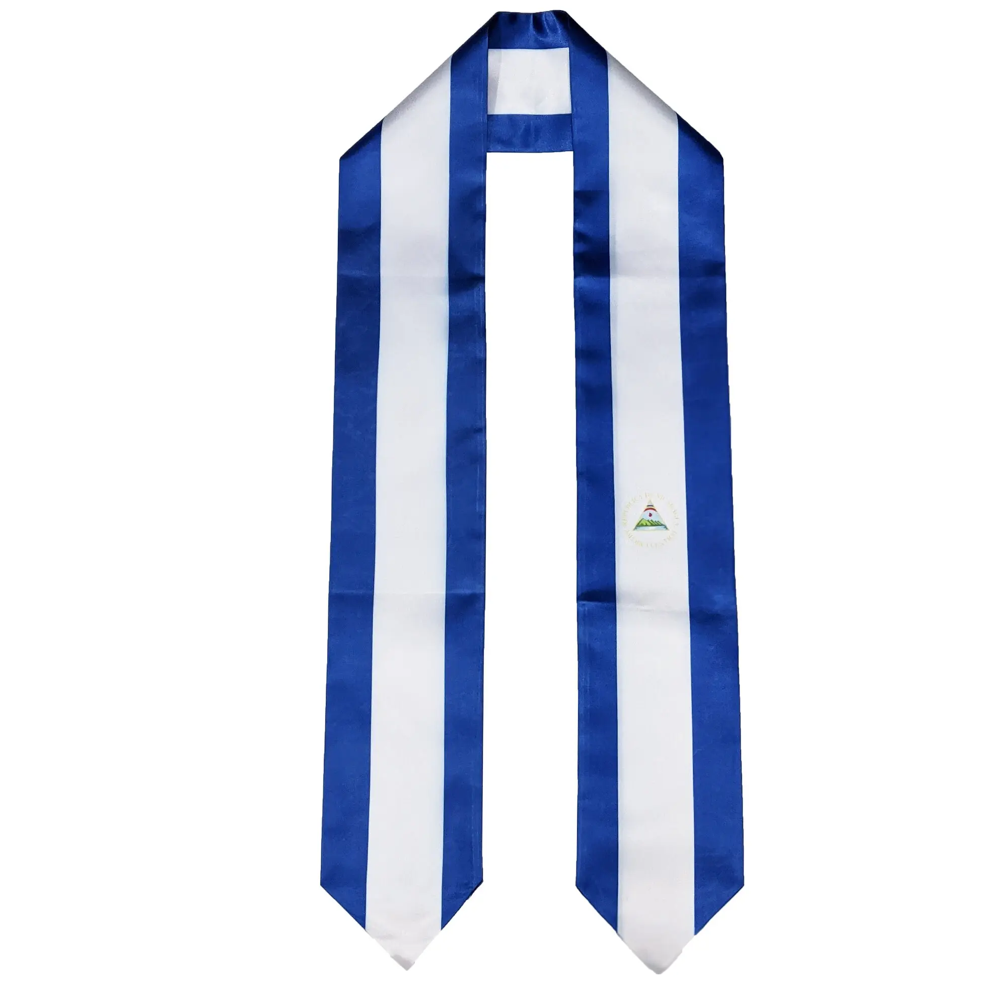 Nicaragua Flag Graduation Stole, Sash,Scarf, Gift, Students, Quality, High School, College, Scarves, Adults, Men and Women, Satin