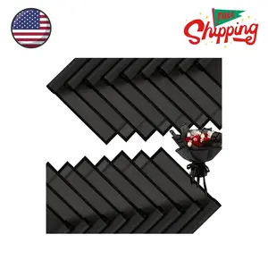 20 Sheets Flower Wrapping Paper - Waterproof Black Floral Wrapping Paper