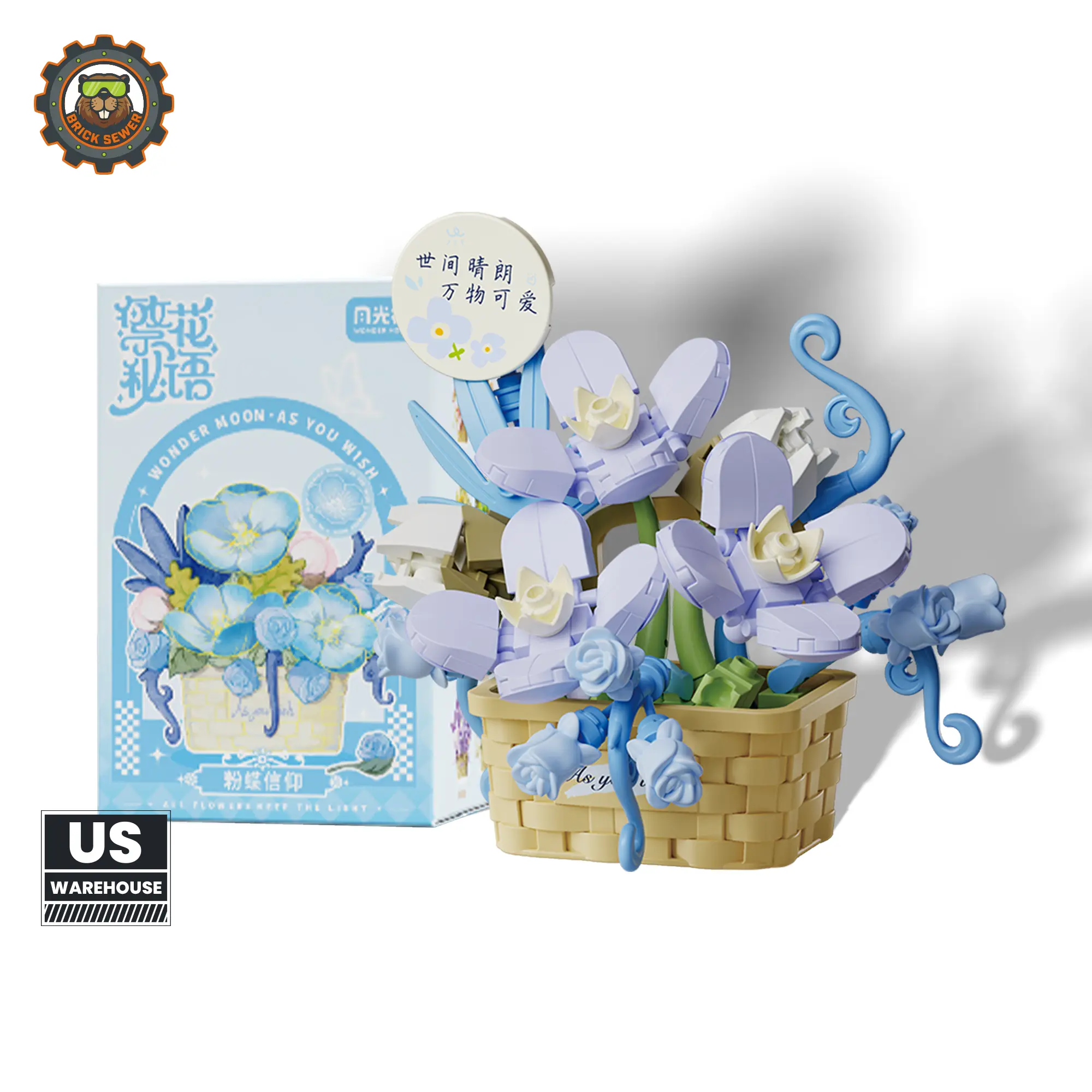Faith in Bloom Flower Building Set | Mini Brick Bouquet Model | Everlasting Desk Flower Decor Collector Gift