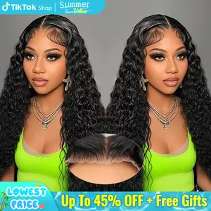 [Summervibes]Bling Hair 6x4 Glueless Lace Front Wig 100% Human Hair 180% Density Loose Deep Wave Pre Cut Pre Plucked Hair Line HD Lace Closure Wig For Women Natural Look Easy to Apply TikTokShopHolidayHaul