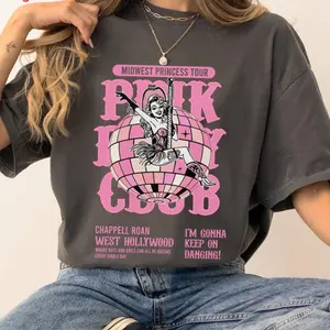 Chappell Roan Shirt, Pink Pony Club Crop Top Baby Sweatshirt,Midwest Princess Tour Hoodie, Sapphic WLW Lesbian Pride,Gay Pop Concert Cotton Womenswear