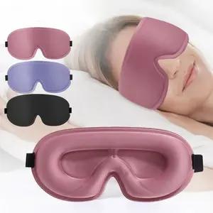 Portable Adjustable Sleep Mask, Stretchable Eye Mask, 3D Deep Contour Sleeping Eye Mask, Light Blocking Breathable Sleep Mask, Yoga Travel Aid