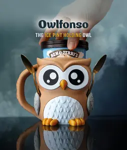 Owlfonso the Owl Ice Cream Pint Holder – A Hoot for Every Scoop 🦉🍦