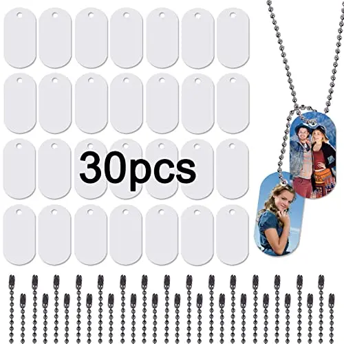 Oval Sublimate Dog Tag * 30 Pcs