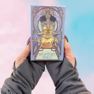 Dreamscape Oracle by Matt Hughes - 32 Animal Messengers & Mythological Archetypes for Inner World Exploration - Gold Foil Stamping & 80-Page Guidebook - Perfect for Divination & Ethereal Visions Tarot Companion