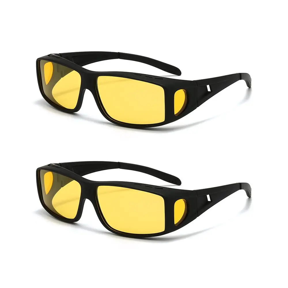 2 Pcs Night Vision Driving Glasses Fit Over Eyeglasses for  display picture 2