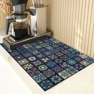 Moroccan Style Coffee Mat, Quick-Dry Multifunctional Kitchen Dining Home Pad, Perfect Fit for Italian Espresso Machines, Valentine's Day Decor