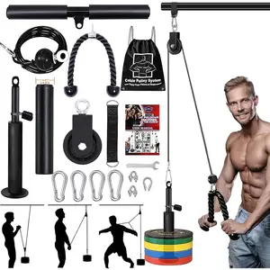 LAT Pulley System for  Gym - Strength  Fitness Equipment  Machine for Triceps, Biceps,  &  Workouts