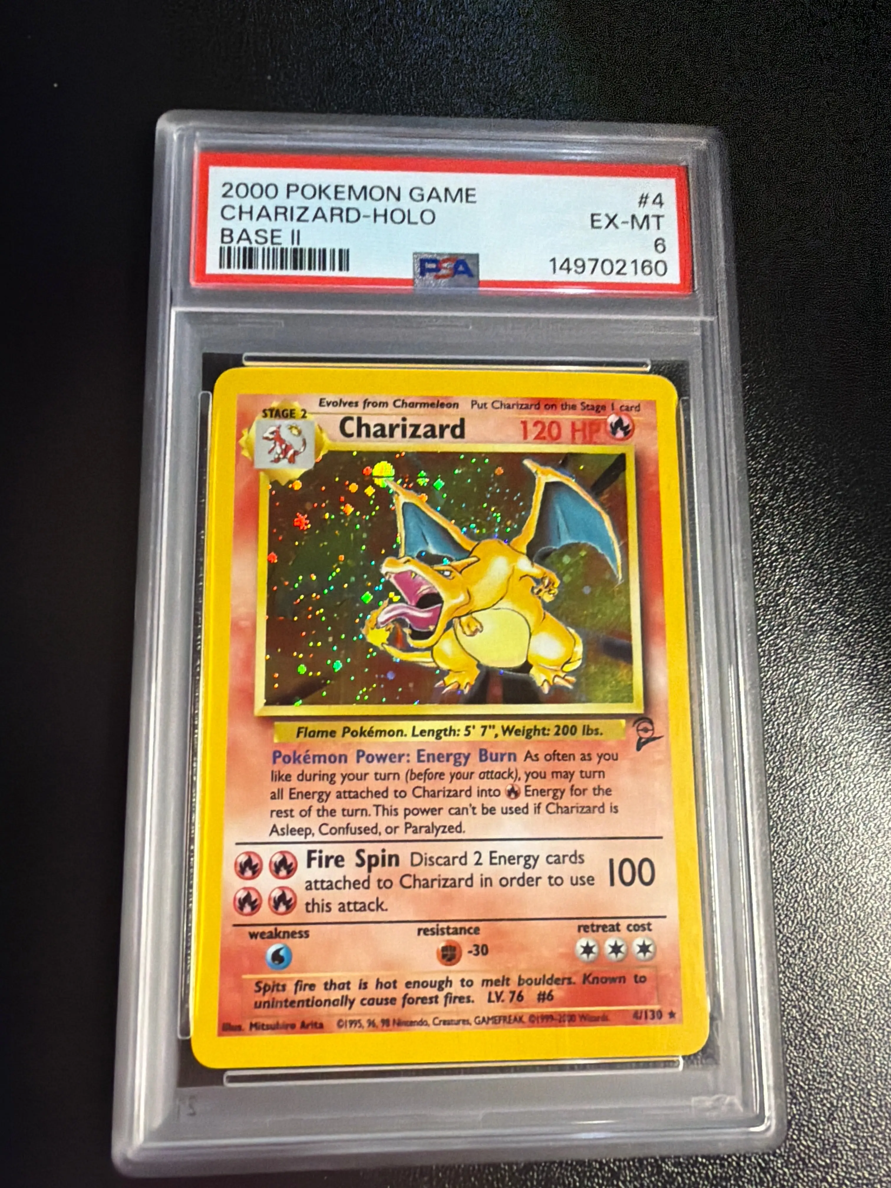 Charizard HOLO WING SWIRL PSA 6 Charizard HOLO WING SWIRL PSA 6