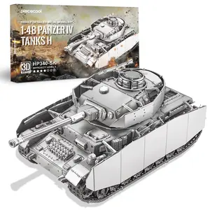 Piececool Metal 3D Puzzles for Adults, Germany Panzer IV Tanks Model Building Kits (1:48 Scale), DIY Assembling Arts and Crafts, Best Gifts