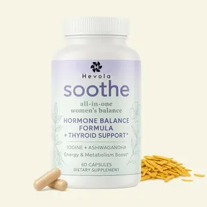 Soothe Hormone Balance for Women + Cortisol Supplements for Women | Thyroid Support, Mood Support, & Metabolism Booster | Adrenal Support | Rhodiola, Selenium, Iodine