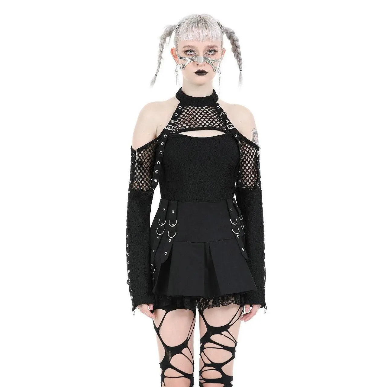Goth Club Fishnet Top