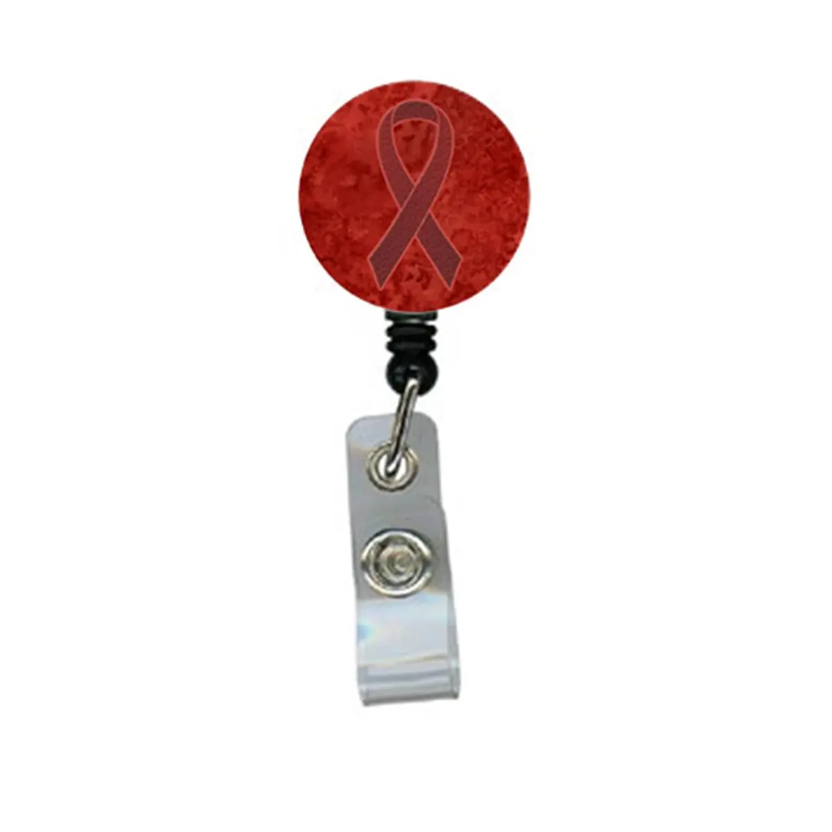 Carolines Treasures AN1214BR Retractable Badge Reel, Burgundy Ribbon for Multiple Myeloma Cancer Awareness, Id Badge Compatible, Id Badges