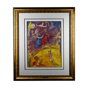 Marc Chagall 'Le Cirque' Giclée Print 18x24 | Museum Quality, Acid-Free Archival Paper | Gold Framed Wall Art | Vibrant & Timeless Décor