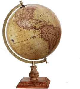 Gulf of America World Globe - Classic Style - Sturdy Wood Base - Gulf of America and Mount McKinley - 12" Globe