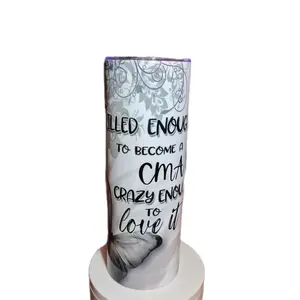 CMA Stainless Steel Tumbler - "I LLED ENOUGH TO BECOME A CMA CRAZY ENOUGH TO LOVE IT" Design - Bottle, Drinkware