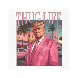 Brightees Trump Thug Life Pink Boss Suit Florida Car Magnet