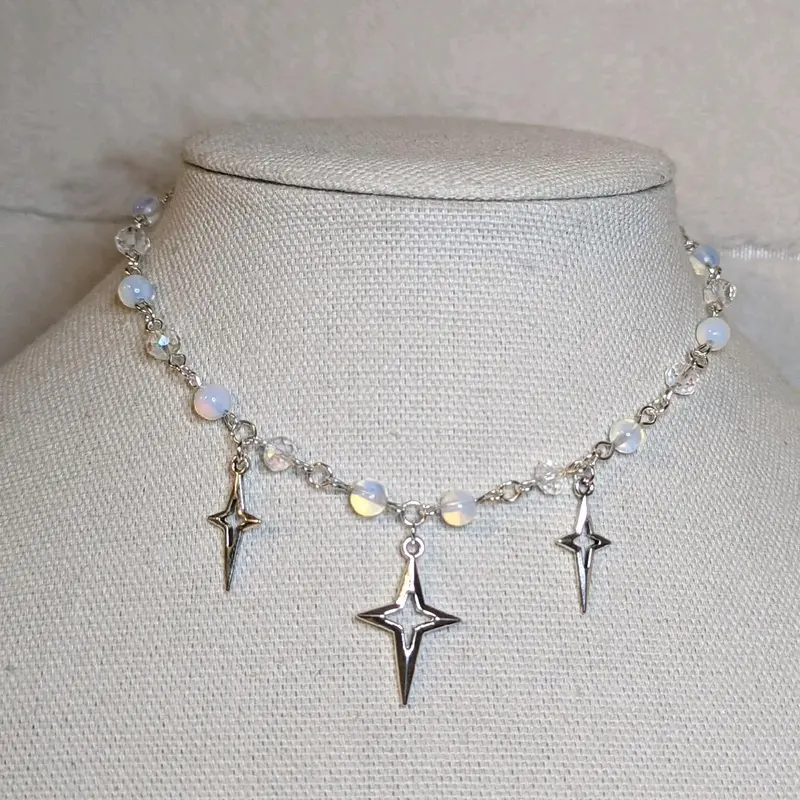 Opalite & Celestial Stars Choker Necklace