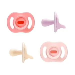 Ultra-Light StayPut Pacifier, One-Piece Silicone Design, 0-6m, 4 Pack