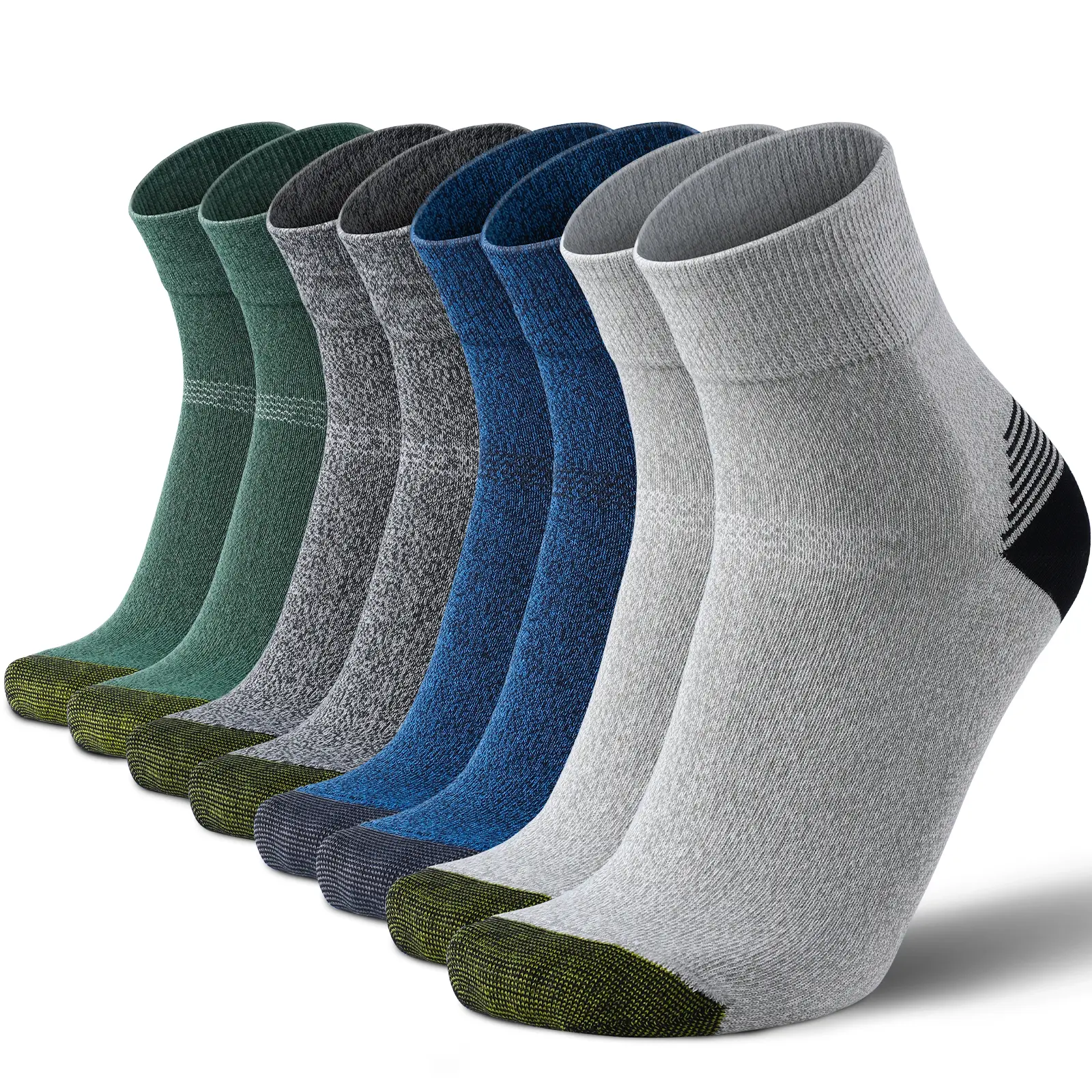 Men's Solid Combed Cotton Blend Ankle Dress Socks, 4-Pack | Durable & Odor Resistant Basics with Flexible Stretch for Business Formal Wear, Size 7-11, Socks Set, Modest, Machine Wash, Elegant, Multi-Function, Menswear, Ankle Length