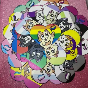 Pride cat vinyl waterproof sticker