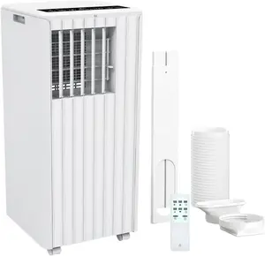 8000 BTU Portable Air Conditioner - 3 in-1 Cooling, Dehumidifier & Fan with Quiet Operation, Sleep Mode, 24H Timer & Energy Savings, for Rooms Up to 350 Sq.Ft, Includes Remote Control, Reusable Filt