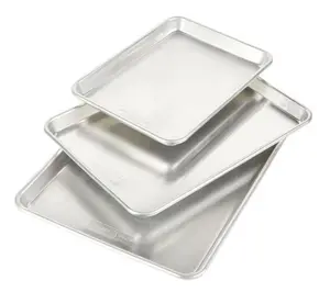 3 Piece Set-USA Made Natural Aluminum Sheet Pans