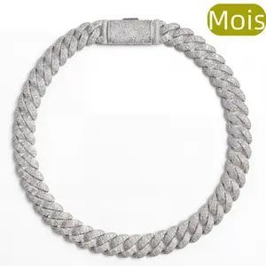 ⑤⑦SPACEICE MOIS 20mm Iced Out Multi Diamond Cut Cuban Link  Necklace Chain for Men | 14K Gold Plated Solid metal with Randomly Paved Cubic Zirconia | Hip Hop Jewelry