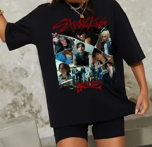 Stray Kids ATE T shirt,  Stray Kids ATE Album Graphic T-shirt, Stray Kids ChkChkBoom Shirt, Stray Kids Kpop Bang Chan, Lee Know, Changbin, Hyunjin, Han, Felix Casual Cotton