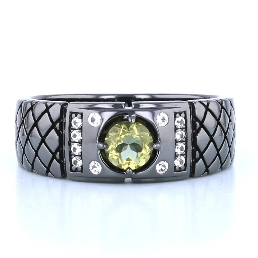 Black Rhodium VooDooStone™ Men's Diamond-Accent Wide-Band Ring