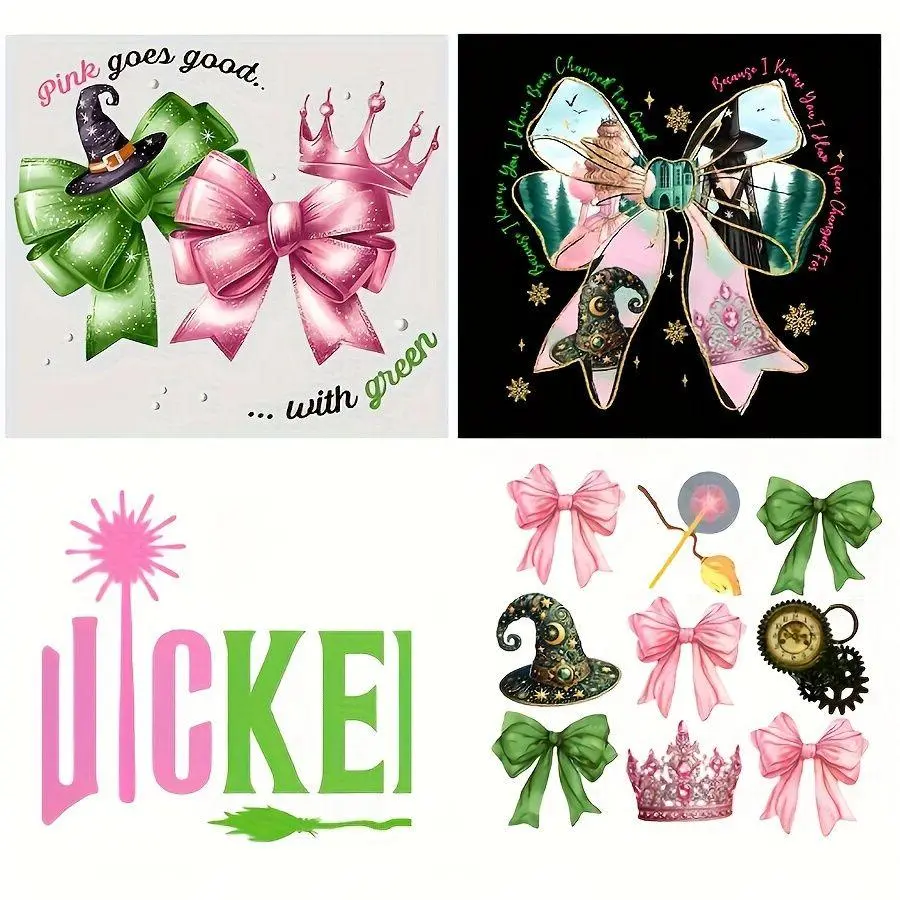 Witch Themed Halloween Heat Transfer Sticker, 4 Counts/set Funny Cute Wicked Handcraft DIY Iron-on Patches for Clothing, T-shirts, Jeans, Backpacks, DIY Supplies, DIY Products
