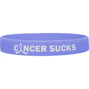 Cancer Sucks Silicone Wristband - Periwinkle