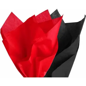Wrapping Tissue Paper - Black and Red - 20 Inches x 26 Inches 60 Sheets