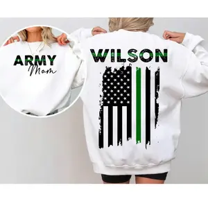 Personalized Army Mom Shirts For Army Wives and Army Moms Military Green T-Shirts For Military Proud Army Family Members Camo Tshirt Gift