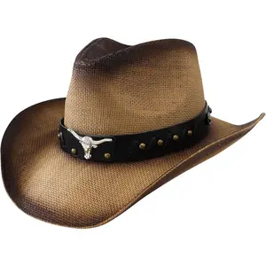 Western Cowboy Hat for Women and Men Cowgirl Cow Girl Country Brim Wide Classic Caps Sun Bands Shapeable