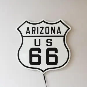 Make Your Own Route 66 LED Light Up Sign – 13" Handmade