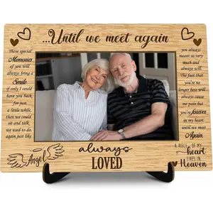 Memorial Picture Frame Gift, In Loving Memory of Loved One Gifts, Memory Photo Frame for Loss Loved Ones Mother Father Grandma Grandpa Wife Husband, Until We Meet Again Picture Frames