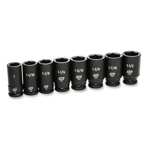 Gearwrench 329-84036 0.75 in. Drive Deep Impact Socket Set - 8 Piece