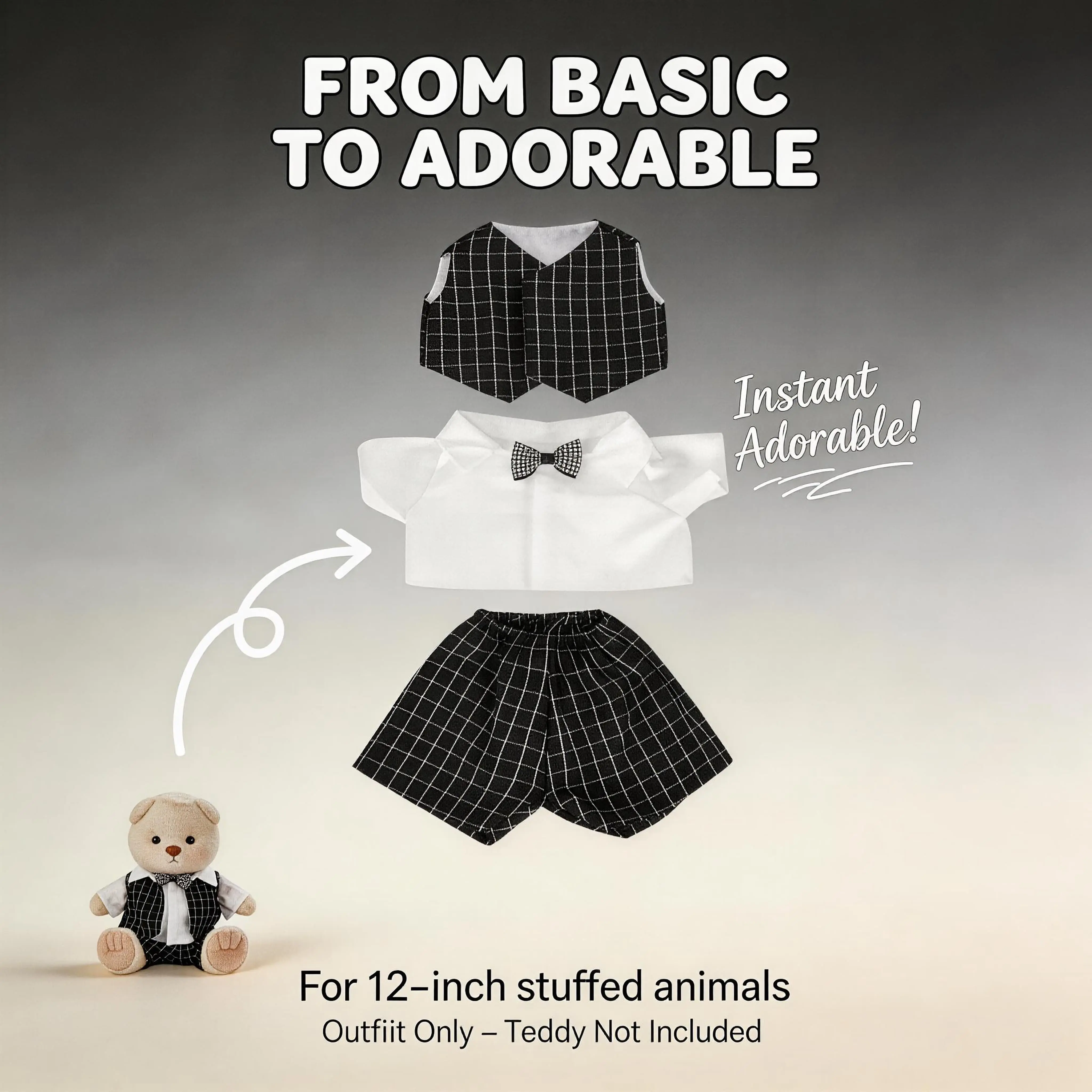 TEDDY HUGGY 12-Inch Plush Teddy Bear & Wardrobe Set – Includes Multiple Cute Outfits, Perfect Gift for Kids, Toddlers & Collectors, All Ages TEDDY HUGGY 12-Inch Plush Teddy Bear & Wardrobe Set – Includes Multiple Cute Outfits, Perfect Gift for Kids, Toddlers & Collectors, All Ages