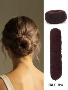 1pcs Foam Hair Bun Shapers Easy Doughnut Tool for Twisting Hair DIY Hair Foam Donut Bun Tool with Snap Button Perfect for Ponytails And High Buns