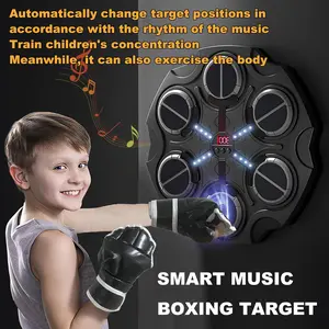 2026 Music boxing machine sports toy, intelligent Bluetooth wall-mounted children's boxing training equipment, training mat toy with boxing gloves, suitable for boys, girls, and children (3-16 years old)